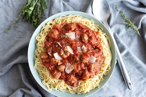 Spaghetti Met Gehaktballetjes In Tomatensaus Bbqandcooking