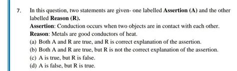 In This Question Two Statements Are Given One Labelled Assertion A