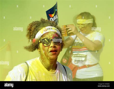 Competitors Part In Dulux Color Run Hi Res Stock Photography And Images