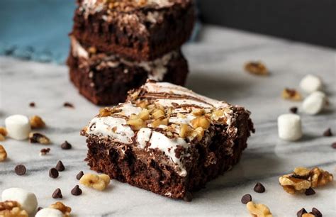 quick easy rocky road brownies   pinch recipes