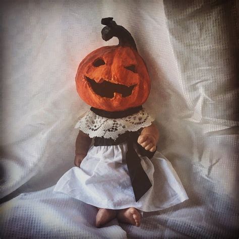 Baby Princess Horror Doll Looks So Creepy With A Pumpkin Head Awesome