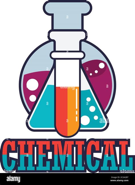 Chemical Logo For Science Or Research Vector Illustration Stock Vector