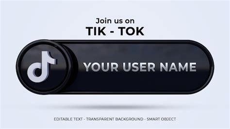 Premium Psd Follow Us On Tik Tok Social Media Square Banner With 3d