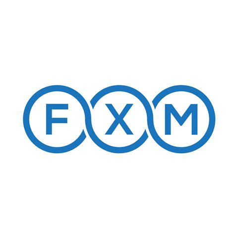 Diseño De Logotipo De Letra Fxm Sobre Fondo Negro Concepto De Logotipo