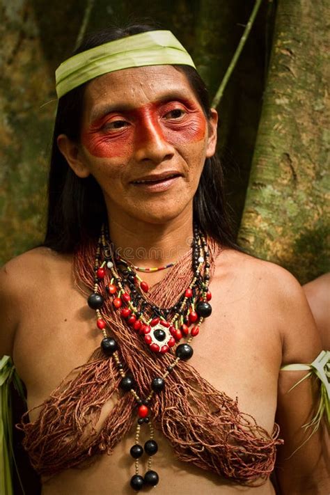 Portrait Of Huaorani Woman In The Amazon Editorial Photo Image Of Ecology Breathtaking 54478366