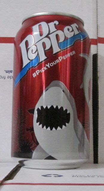 Limited Dr Pepper Sharks Summer 2018 Empty 12oz Aluminum Soda Pop Can