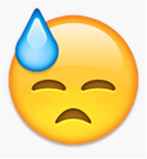 Image Downcast Face With Sweat Emoji Hd Png Download Kindpng