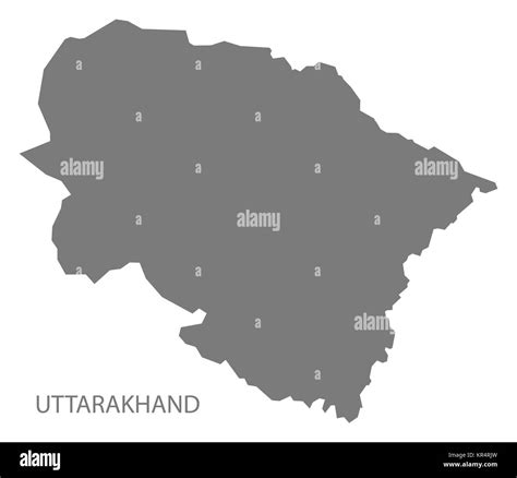 Uttarakhand India Map Grey Stock Photo Alamy
