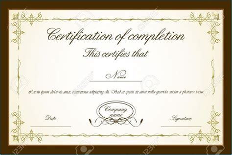 Free Printable Completion Certificate Templates