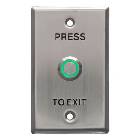 Csd Exit Button Illuminated Dpdt Std Plate Ip65 Fly Leads