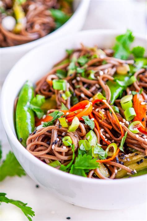 Soba Noodle Salad With Sesame Soy Dressing Aberdeen S Kitchen