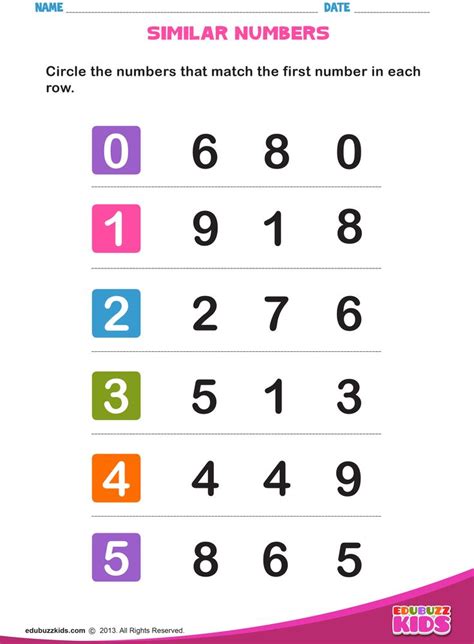 Circle The Number Worksheets