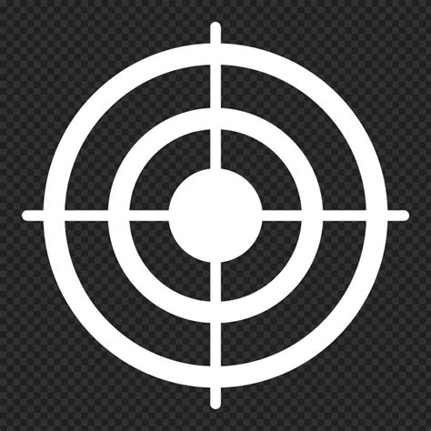 Bullseye Shooting Target White Icon Free Png Citypng