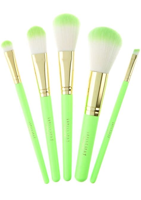 Neon Green Make Up Brushes Makeup Brush Set Green Makeup Makeup Brushes