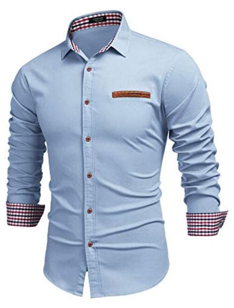 Buy COOFANDY Men S Casual Dress Shirt Button Down Shirts Long Sleeve