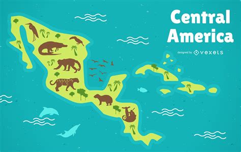 Central America Map Vector Download