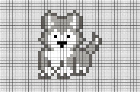 Gray Wolf Pixel Art Brik
