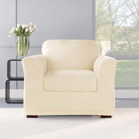 Armchair slipcover couch cover furniture protector highstretch fit slip cover. Sure Fit Stretch Plush Armchair Slipcover | Walmart Canada