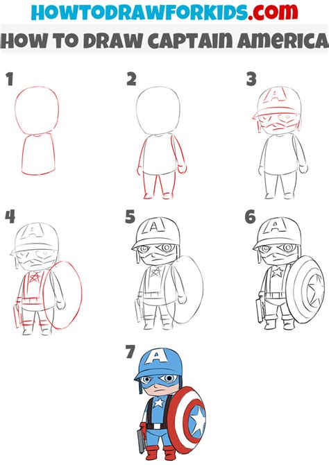 How To Draw Captain America Easy