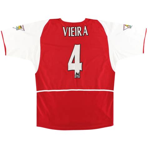 2002 04 Arsenal Nike Home Shirt Vieira 4 Xl 184985