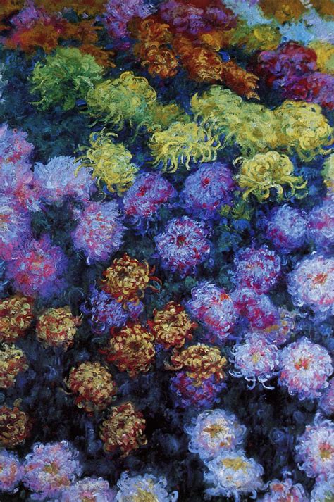 Claude Monet Bed Of Chrysanthemums