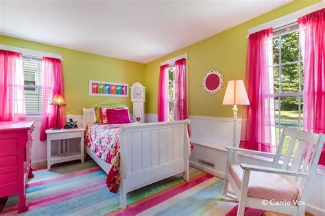 A Rainbow Color Scheme Is Kept In Check With Solid Color Walls And