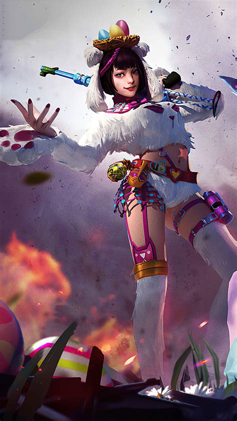 Traditionally, all battles will take place on the island, where you will play against 49 players. Girl Easter Skin Garena Free Fire 4K Ultra HD Mobile Wallpaper