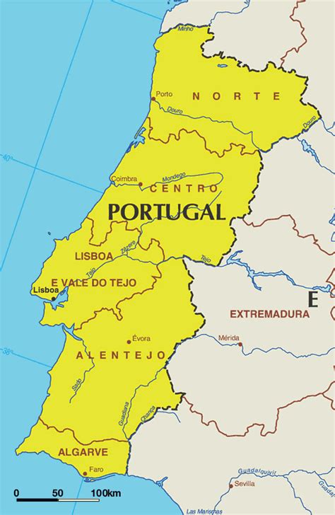 Mapa De Portugal Tamaño Completo