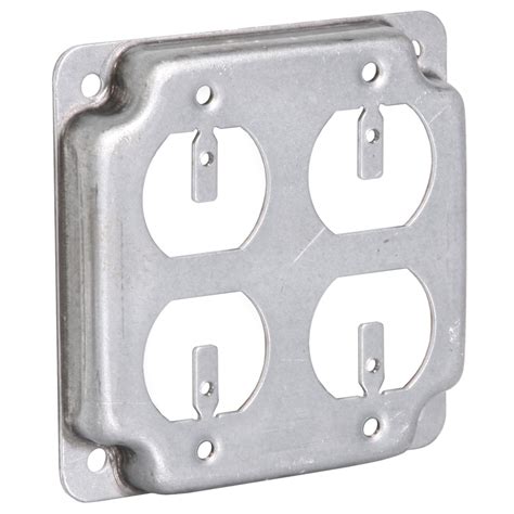 Raco 2 Gang Square Metal Electrical Box Cover At