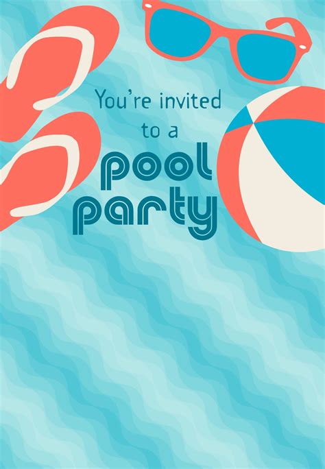 Pool Party Stuff Pool Party Invitation Template Free Greetings
