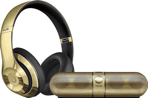 Beats By Dre Limited Edition Gloss Gold Headphones And Pill 20