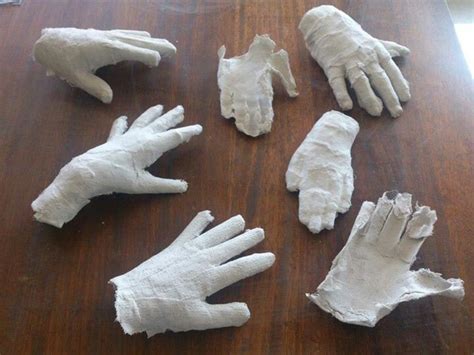 Plaster And Mod Roc Hands Year 9 Hand Sculpture Plaster Crafts