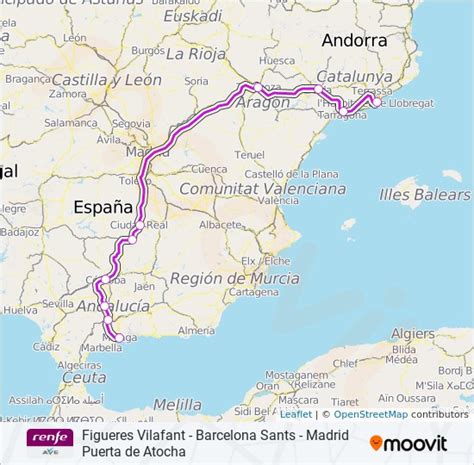 Línea Ave Horarios Mapas Y Paradas Màlaga