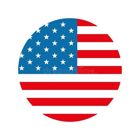 Isolated Usa Flag Circle Flat Style Icon Vector Design Stock Vector