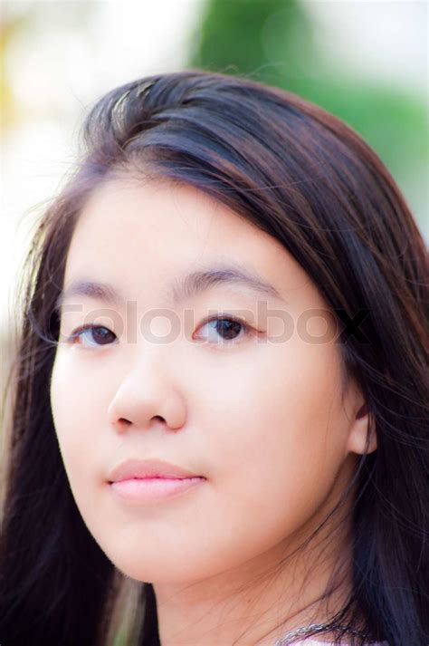 Asian Beautiful Girl For Action Stock Image Colourbox