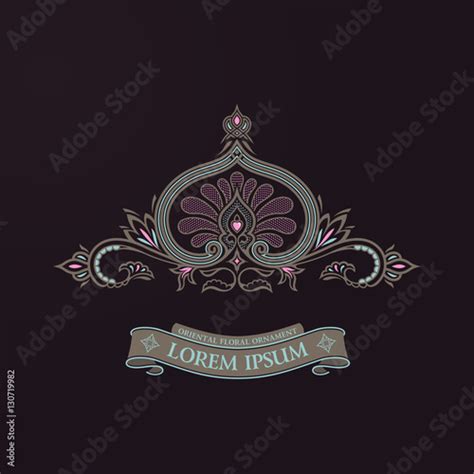 Calligraphic Luxury Symbol Emblem Ornate Decor Elements Stock Image
