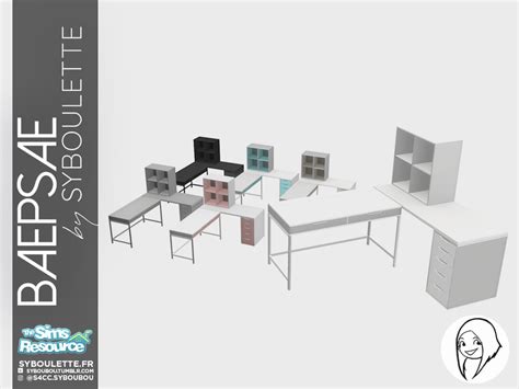 The Sims Resource Baepsae Set Corner Desk