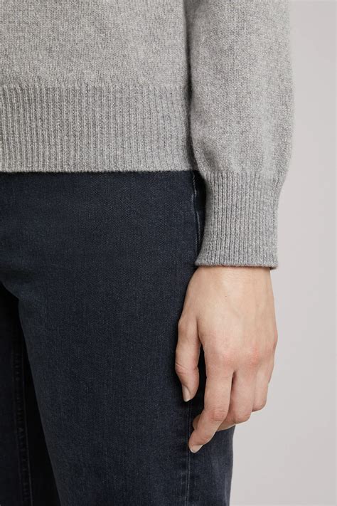 Light Grey Cashmere Sweater Italian Recycled Cashmere Asket