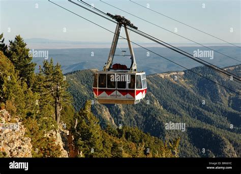 Sandia Peak Tramway Arrives At Top Of Mountain Albuquerque New Mexico