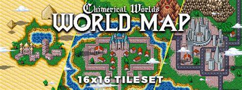 World Map Tileset By Alexdraws