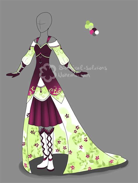 Collaboration Dress Auction By Nahemii San On Deviantart Fantasy