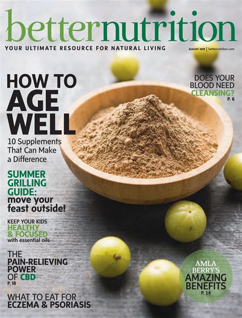 Better Nutrition Magazine August 2019 Supplement Cover By Better