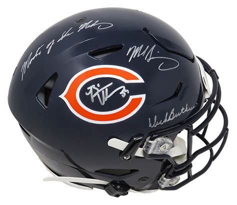 Dick Butkus Mike Singletary And Brian Urlacher Signed Bears Full Size Authentic On Field