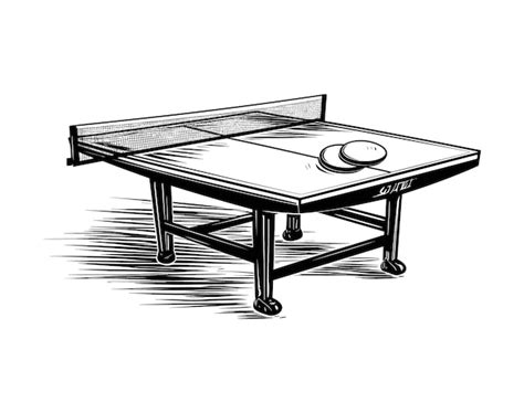 Premium Vector Table Tennis Hand Drawn Outline Vector Illustration