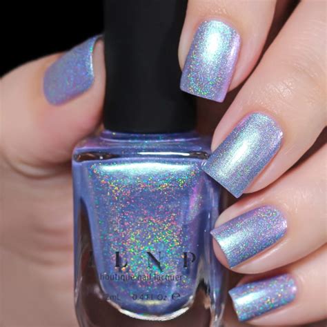 On Repeat Icy Blue Holographic Shimmer Nail Polish By Ilnp