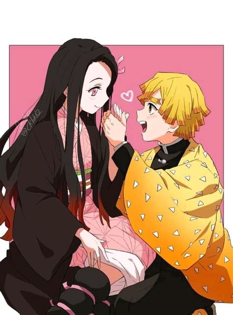 Zenitsu X Nezuko Anime Demon Cute Anime Character Slayer