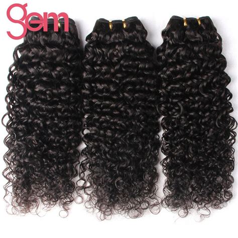 Gem Hair Peruvian Deep Curly Hair 1pc 100 Human Hair Weave Bundles