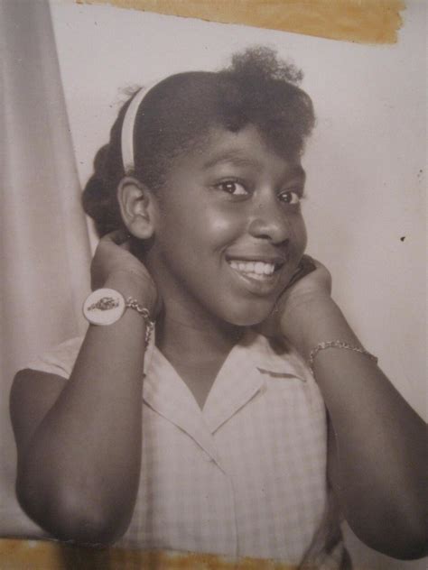 Vintage African American Beauty Girl Headshot Vernacular Snapshot Cute