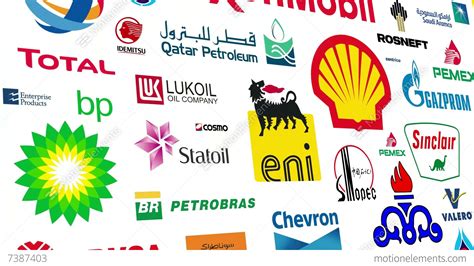 Reverse Oil Brands Logo Loop Stock Animation 7387403