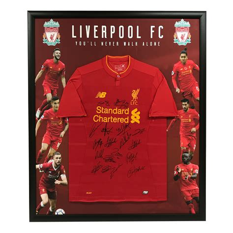 Soccer - Liverpool FC Signed & Framed 2016/17 Jersey ...